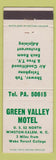 Matchbook Cover - Green Valley Motel Winston Salem NC