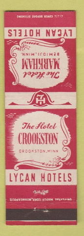 Matchbook Cover - Hotel Markham Bemidji MN Cookston