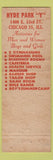 Matchbook Cover - Hyde Park YMCA Chicago IL