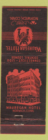 Matchbook Cover - Wauregan Hotel Norwich CT WEAR
