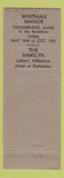 Matchbook Cover - Wauregan Hotel Norwich CT WEAR