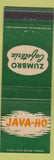 Matchbook Cover - Zumbro Cafeteria Java Ho Rochester MN