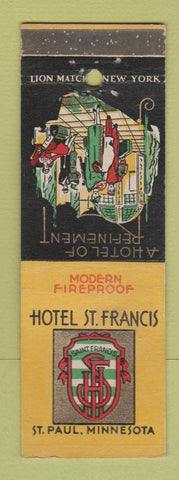 Matchbook Cover - Hotel St Francis St Paul MN