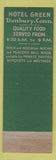 Matchbook Cover - Hotel Green Danbury CT Mad Hatter WEAR
