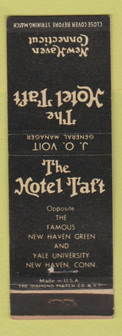Matchbook Cover - Hotel Taft New Haven CT BLACK Diamond