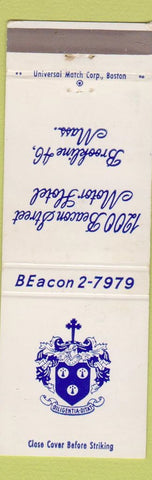 Matchbook Cover - 1200 Beacon Street Motor Hotel Brookline MA WEAR