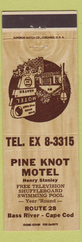 Matchbook Cover - Pine Knot Motel Bass River MA Cape Cod
