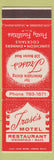 Matchbook Cover - Trase's Motel Restaurant Springfield MA Chinese Polynesian