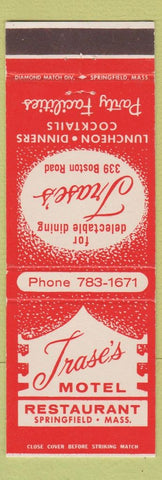 Matchbook Cover - Trase's Motel Restaurant Springfield MA Chinese Polynesian