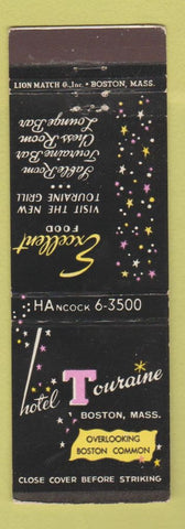 Matchbook Cover - Hotel Touraine Boston MA