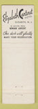 Matchbook Cover - Hotel Touraine Boston MA