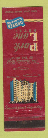 Matchbook Cover - Park Lane Hotel Denver Colorado