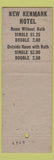 Matchbook Cover - Sealy Mattresses New Kenmark Hotel Denver Colorado