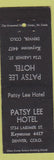 Matchbook Cover - Patsy Lee Hotel Denver Colorado
