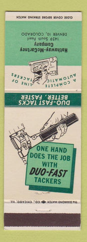 Matchbook Cover - Hathaway McCartney Denver Colorado Air Automatic Tackers