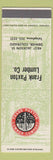 Matchbook Cover - Frank Paxton Lumber Denver Colorado