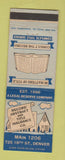 Matchbook Cover - Record Abstract and Title Insurance Denver Colorado WEAR