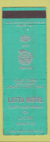 Matchbook Cover - Latta Motel SC WEAR