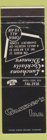 Matchbook Cover - Gassner's Inn Danbury CT WEAR
