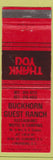 Matchbook Cover - Buckhorn Guest Ranch Lynchburg SC