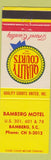 Matchbook Cover - Bamberg Motel SC