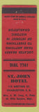 Matchbook Cover - St John Hotel Charleston SC WEAR
