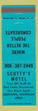 Matchbook Cover - Scotty's Motel Munising MI