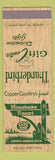 Matchbook Cover - Minnetonka Resort Copper Harbor MI Thunderbird Gift Shop