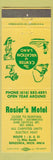 Matchbook Cover - Rosier's Motel Benzonia MI