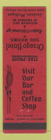 Matchbook Cover - Otsego Hotel Jackson MI