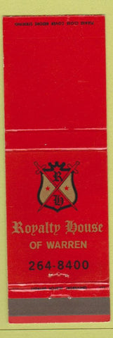 Matchbook Cover - Royalty House Warren MI