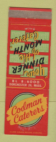 Matchbook Cover - Codman Catering Dorchester MA WEAR