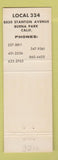 Matchbook Cover - Retail Clerks Union Buena Park CA WEAR
