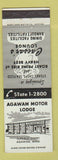Matchbook Cover - Agawam Motor Lodge Agawam MA Caesar's Lounge
