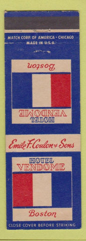 Matchbook Cover - Hotel Vendome Boston MA