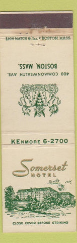 Matchbook Cover - Somerset Hotel Boston MA WEAR