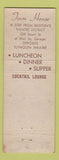 Matchbook Cover - Town House Restaurant Boston MA