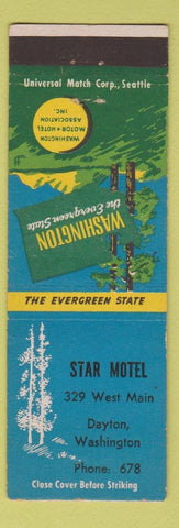 Matchbook Cover - Star Motel Dayton WA low phone #