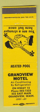 Matchbook Cover - Grandview Motel Granview WA