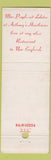 Matchbook Cover - Anthony's Hawthorne MA restaurant seafood