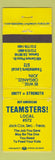 Matchbook Cover - Teamsters Union Carson CA WEAR