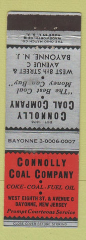 Matchbook Cover - Connolly Coal Bayonne NJ