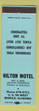 Matchbook Cover - Hilton Motel Mobile AL