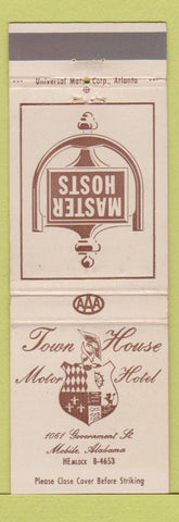 Matchbook Cover - Town House Motor Hotel Mobile AL WEAR