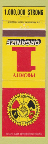 Matchbook Cover - Association of Machinists Areospace Workers Union