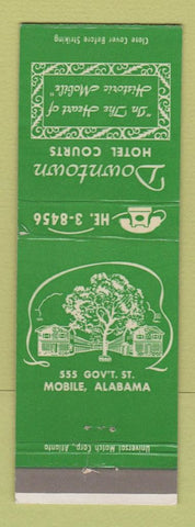 Matchbook Cover - Downtown Hotel Courts Mobile AL