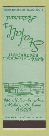 Matchbook Cover - Stafalls Restaurant Mobile AL