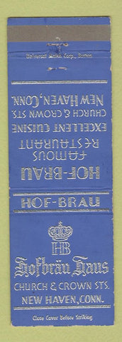 Matchbook Cover - Hof Brau Restaurant New Haven CT