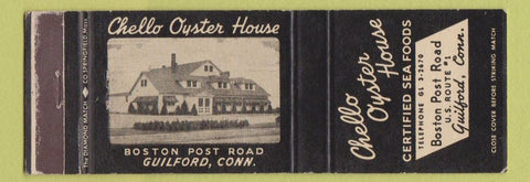 Matchbook Cover - Chello Oyster House Guilford CT