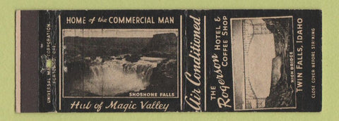 Matchbook Cover - Rogerson Hotel Twin Falls ID